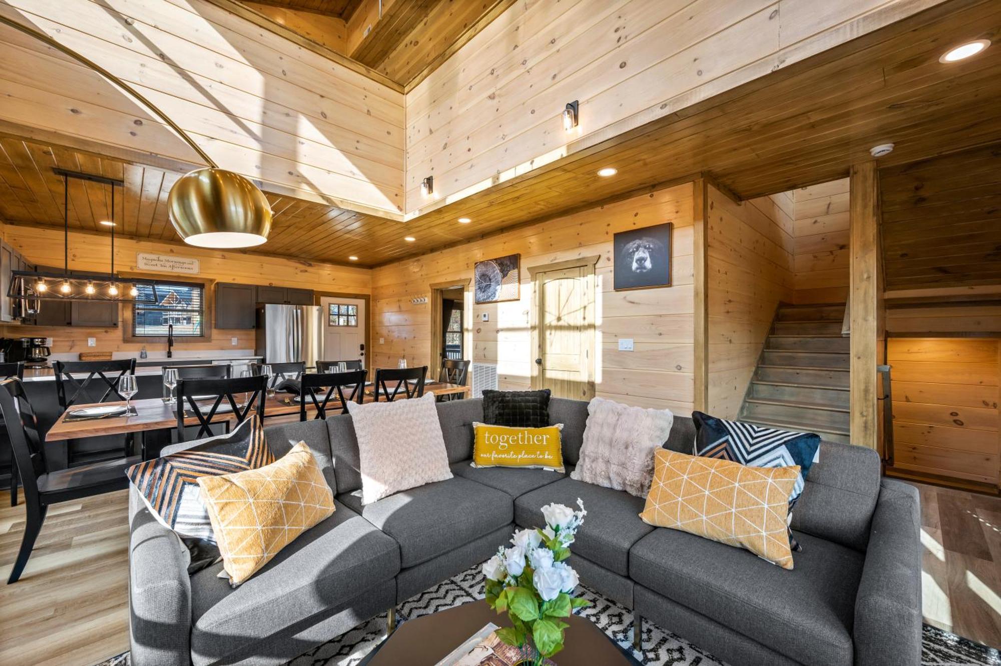 Smokiesboutiquecabins Would To Host At Our New Cabin! 3 King Suites, Indoor Pool, Game Room, Lounge With 75